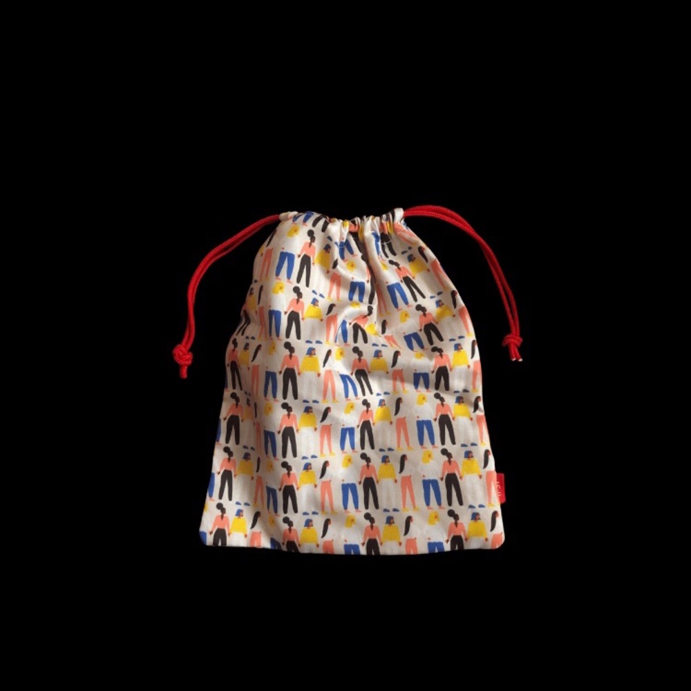 “Confidence Comes from Within” Pink‎ yellow red folk art women Ipsy Cosmetic Bag